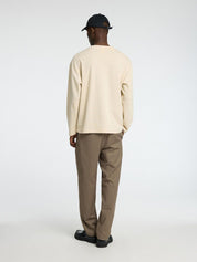 T-shirt manica lunga Uomo Selected Oatmeal