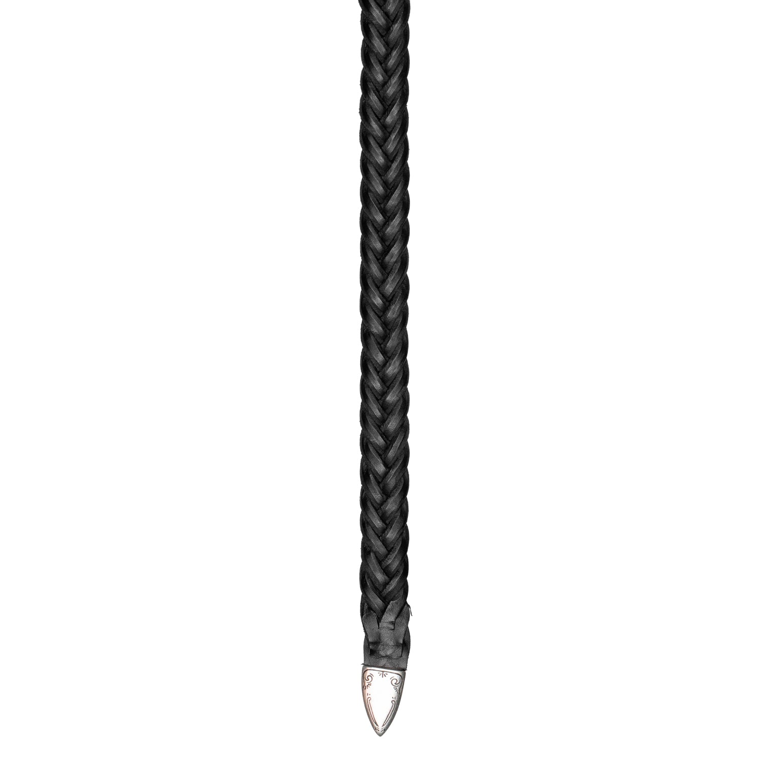 Cintura Uomo Fabrizio Mancini John Cuoio Intrecciato Black