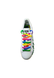 Scarpe Donna Adidas Stella McCarteney Sneakers Stan Smit in ecopelle con lacci colorati e logo effetto spray
