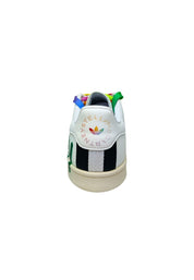Scarpe Donna Adidas Stella McCarteney Sneakers Stan Smit in ecopelle con lacci colorati e logo effetto spray