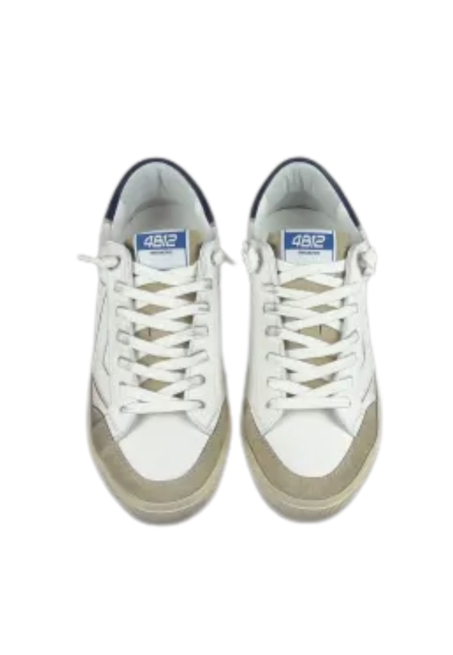 Sneakers In Pelle Uomo 4B12 RETRò blu