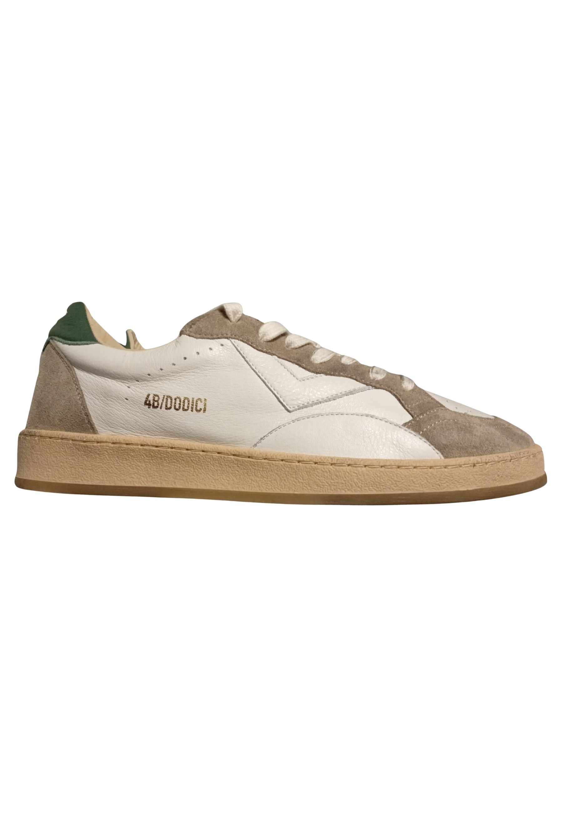 Sneakers In Pelle Uomo 4B12 PLAYNEW Brown Green