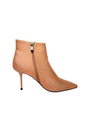 Scarpe Donna Tosca Blu Plantare in pelle, zip, suola in cuoio, tacco 8cm