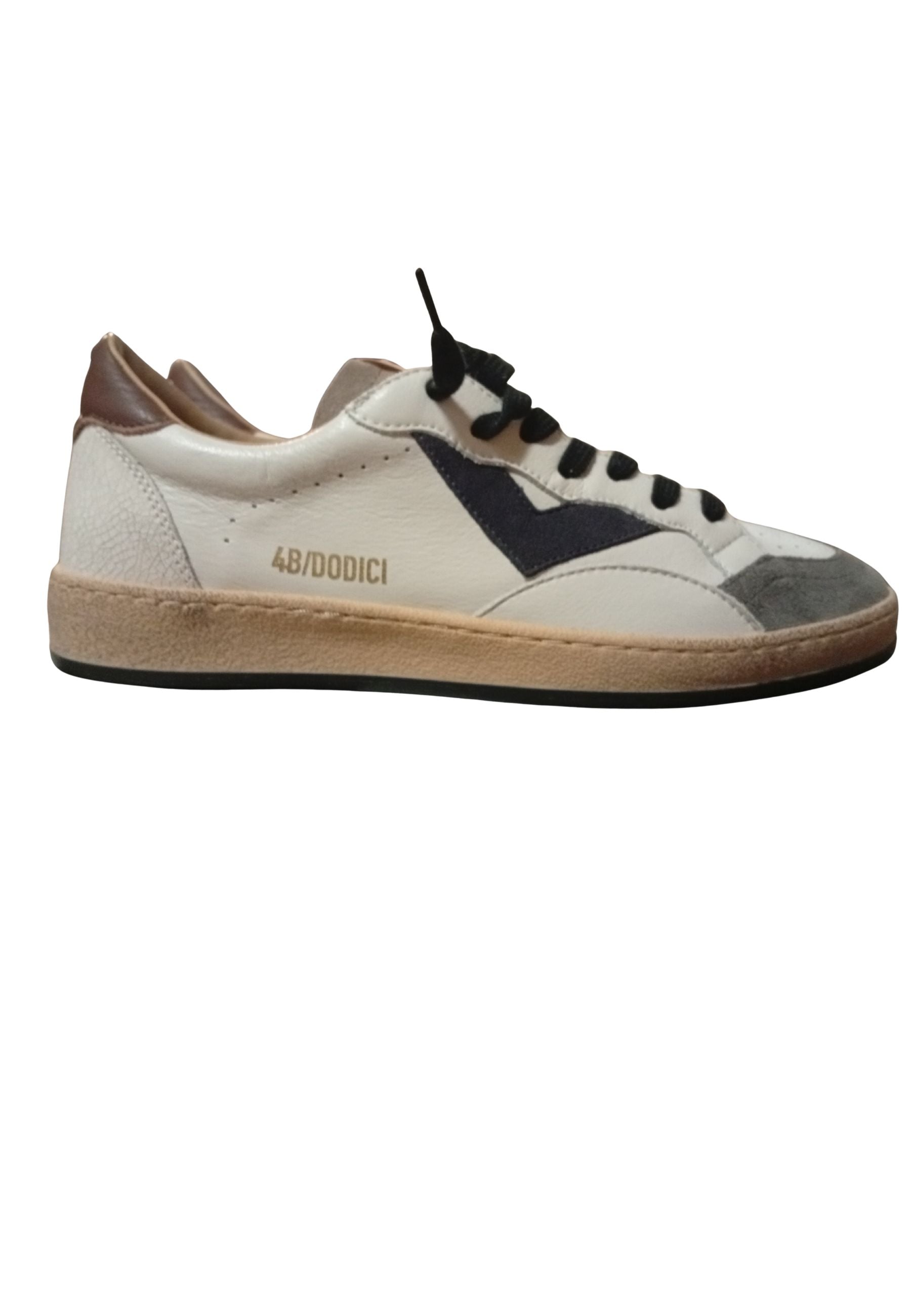 Sneakers In Pelle Uomo 4B12 PLAYNEW Brown Blue