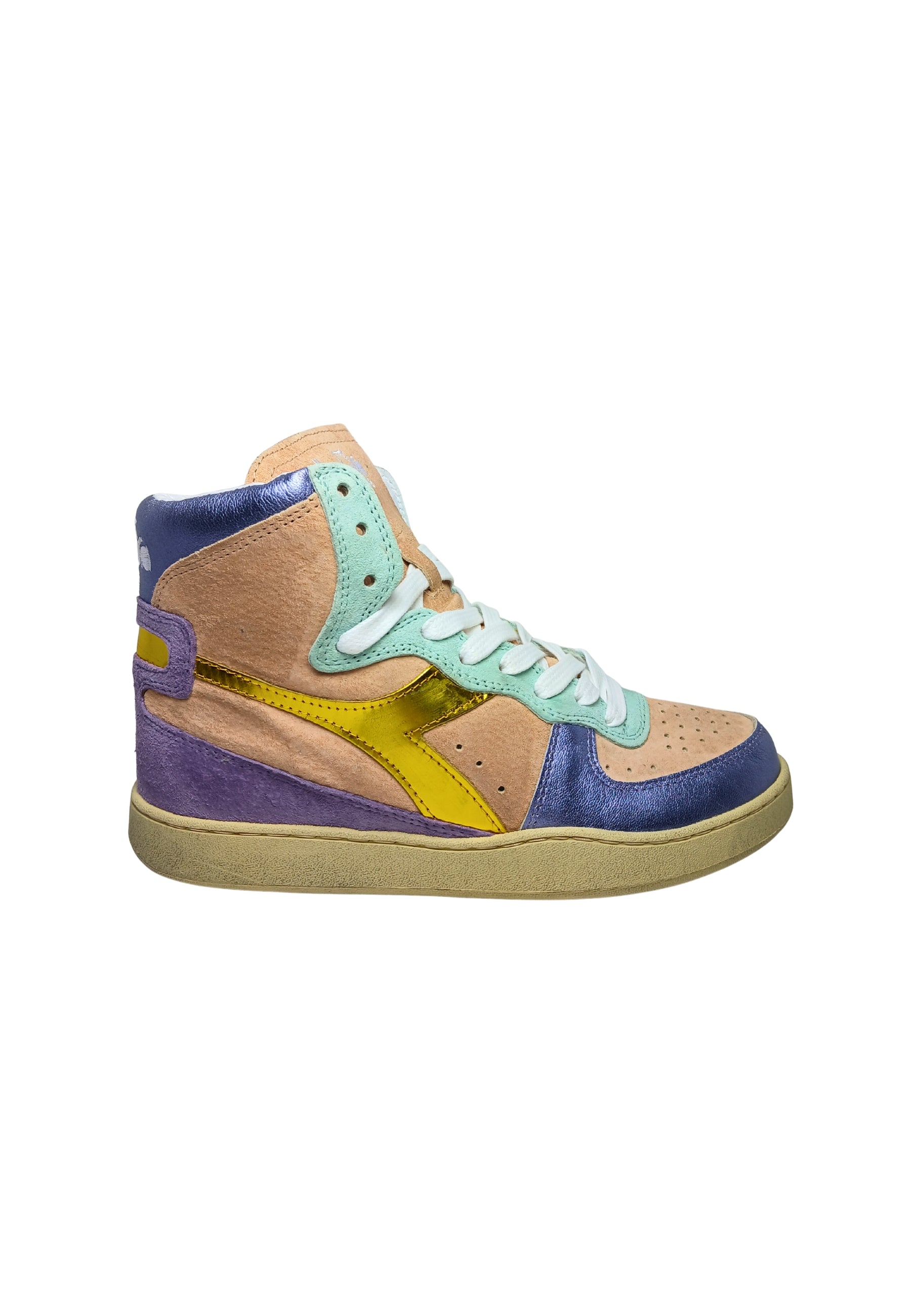Scarpe Adulto unisex Diadora Heritage Sneakers Mi basket metal pigskin used wn