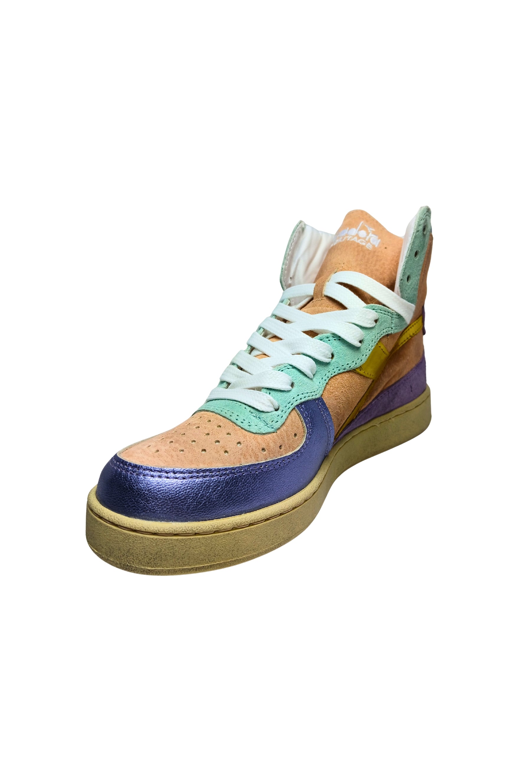 Scarpe Adulto unisex Diadora Heritage Sneakers Mi basket metal pigskin used wn