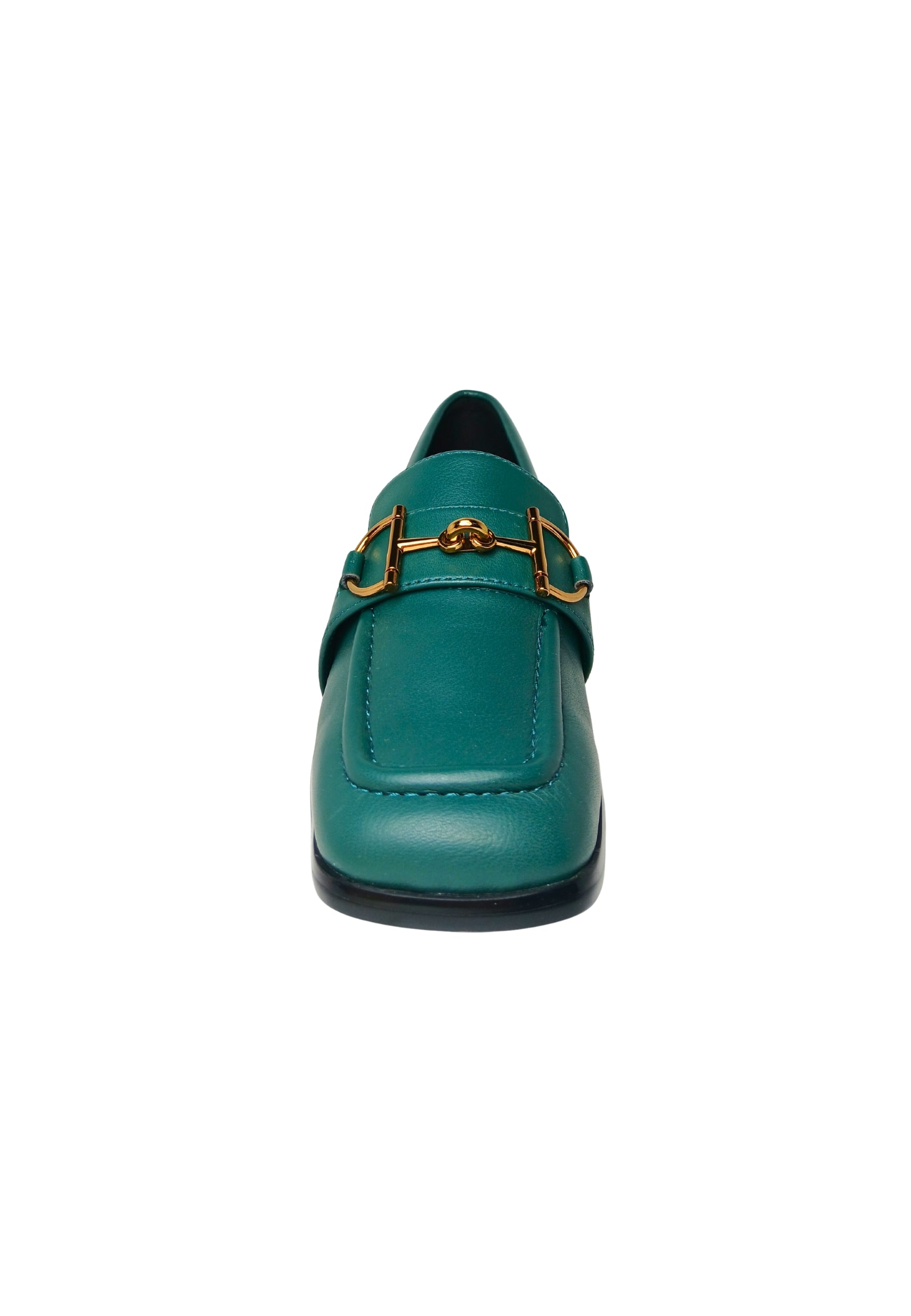 Scarpe Donna Tosca Blu Mocassino con tacco e applicazione oro