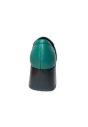 Scarpe Donna Tosca Blu Mocassino con tacco e applicazione oro