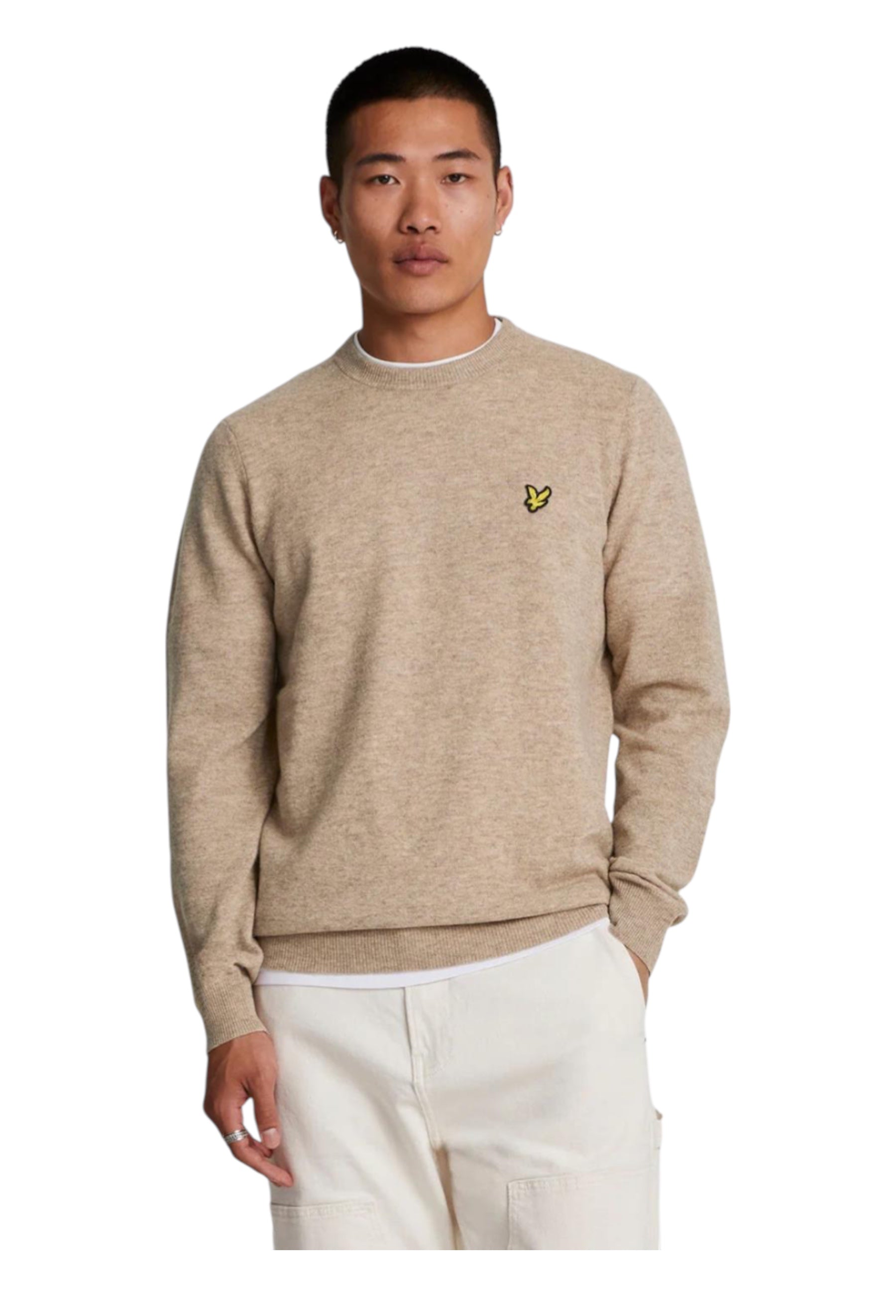 Maglione Girocollo In Misto Lana Uomo Lyle e Scott