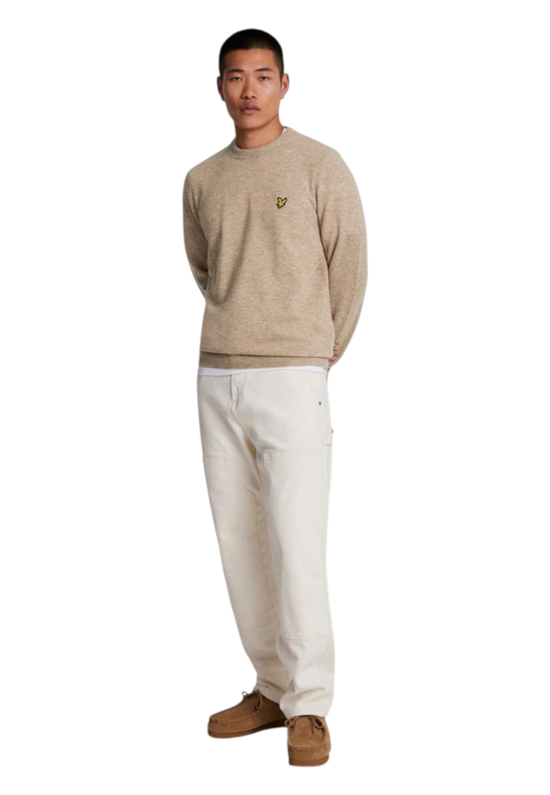 Maglione Girocollo In Misto Lana Uomo Lyle e Scott