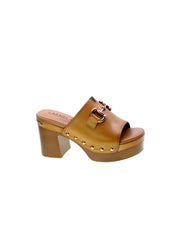 Carmela Sandalo Mules Donna Camel 161479