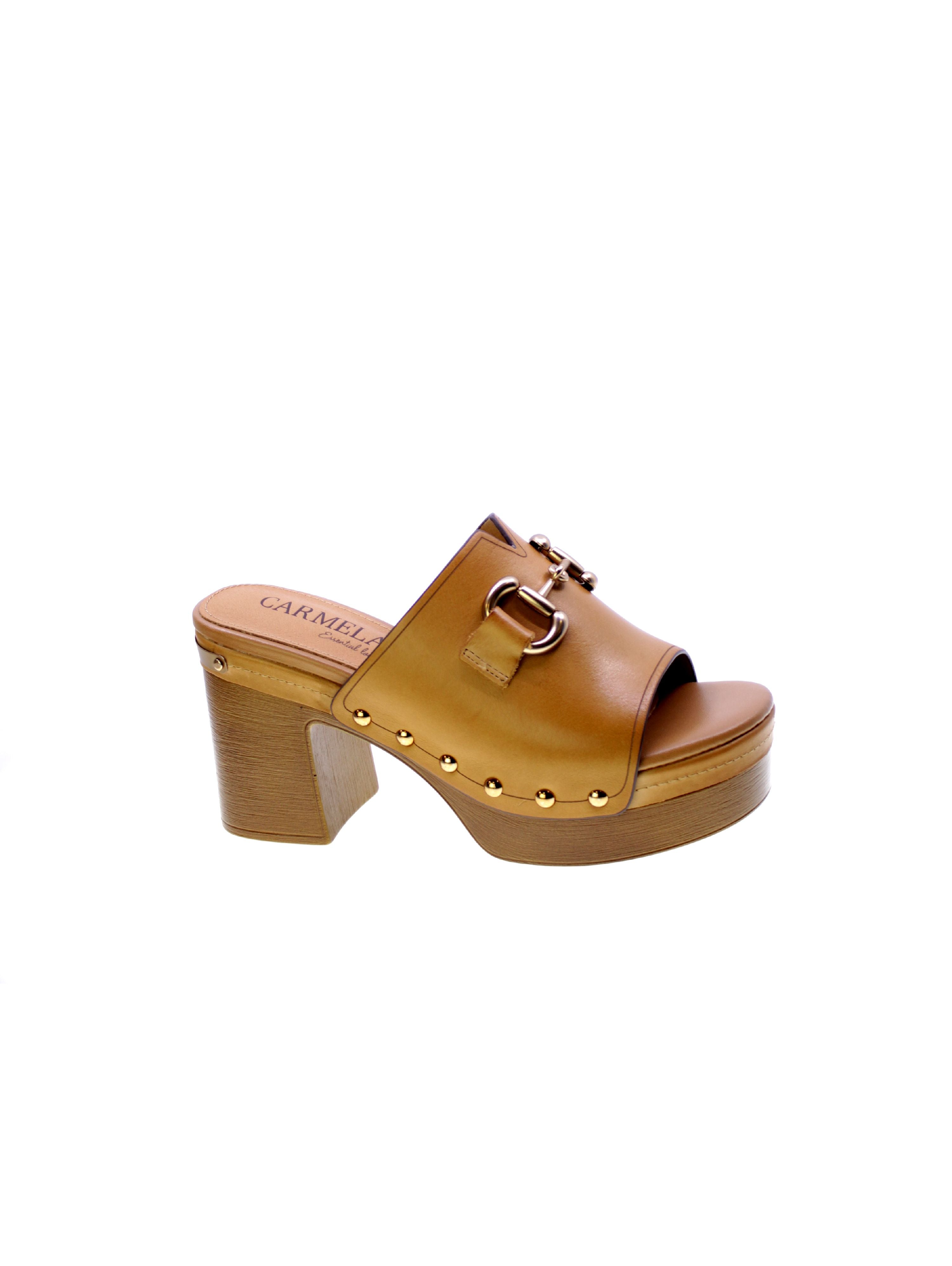 Carmela Sandalo Mules Donna Camel 161479
