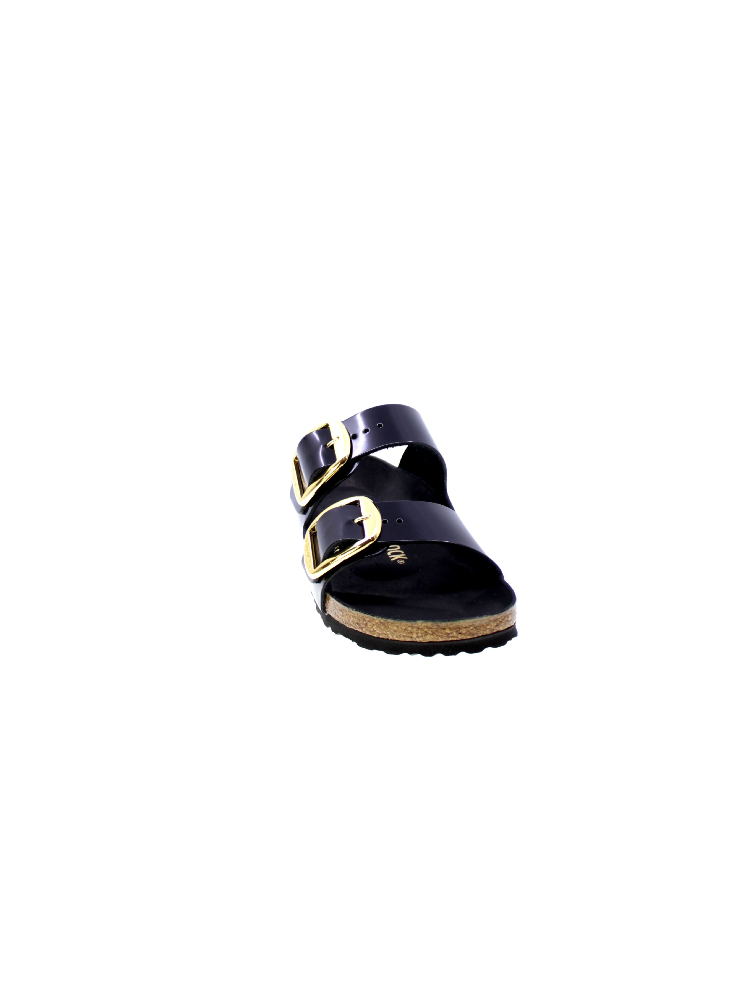 Birkenstock Sandalo Donna Nero Arizona big buckle Shine