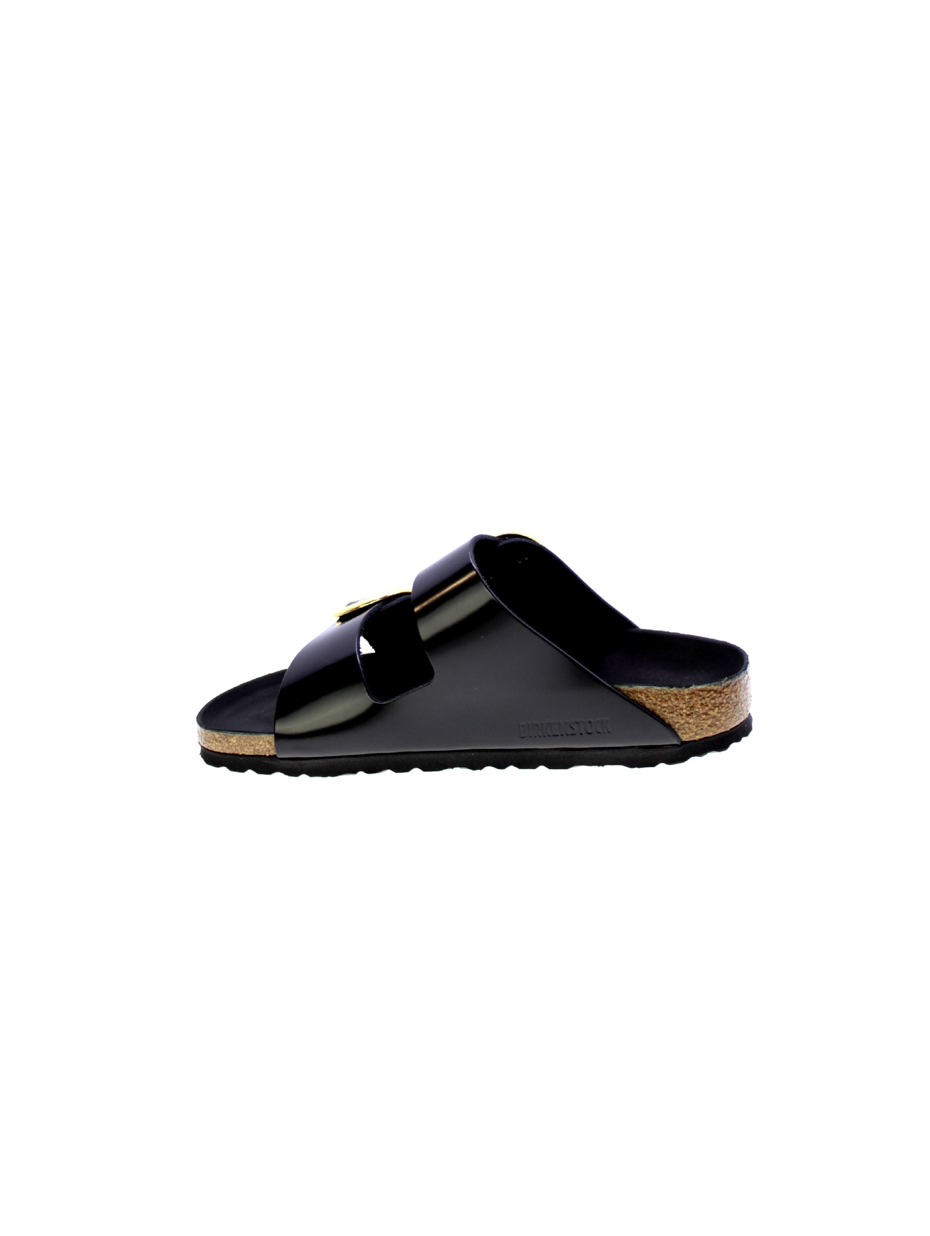 Birkenstock Sandalo Donna Nero Arizona big buckle Shine