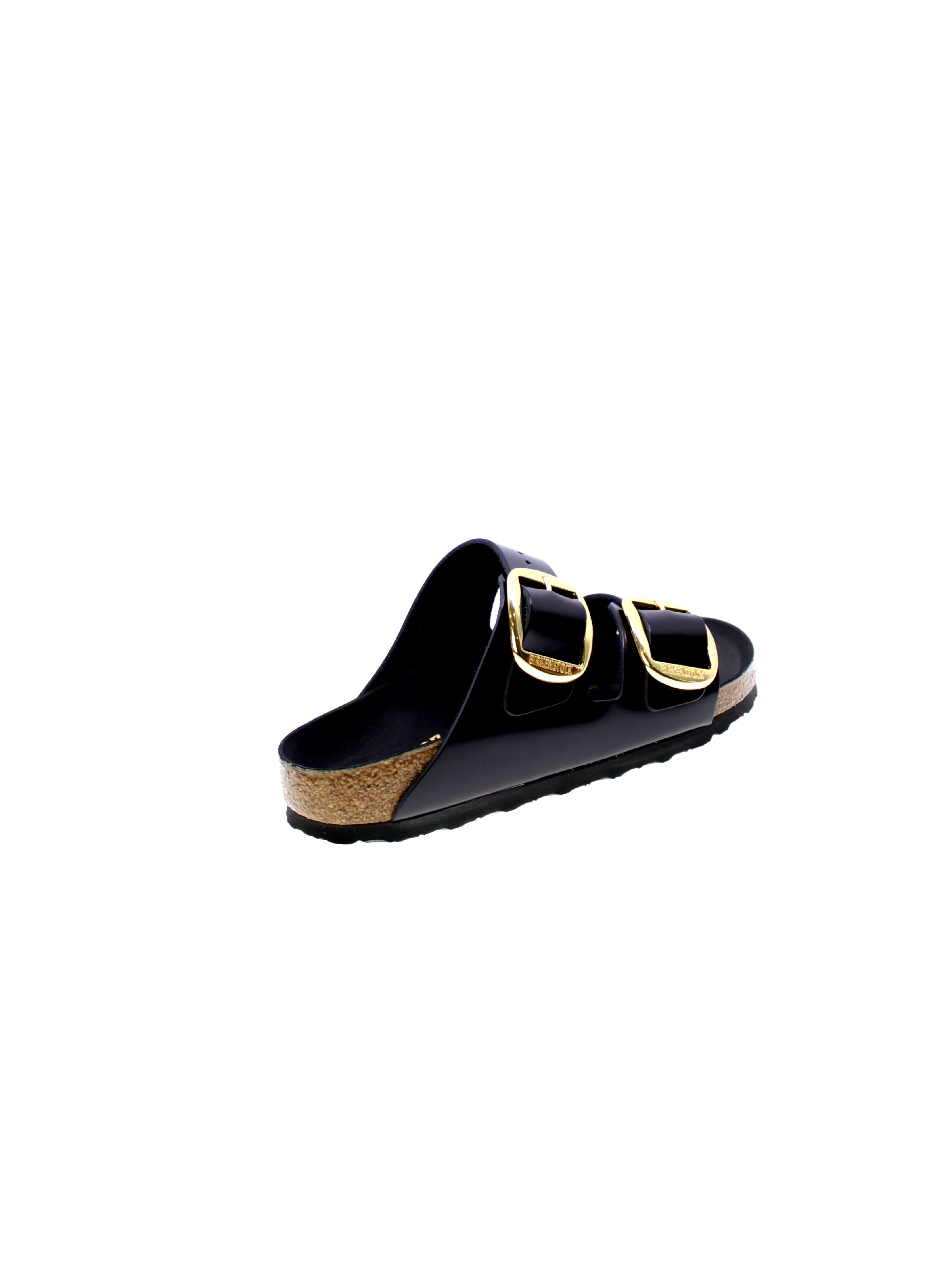 Birkenstock Sandalo Donna Nero Arizona big buckle Shine