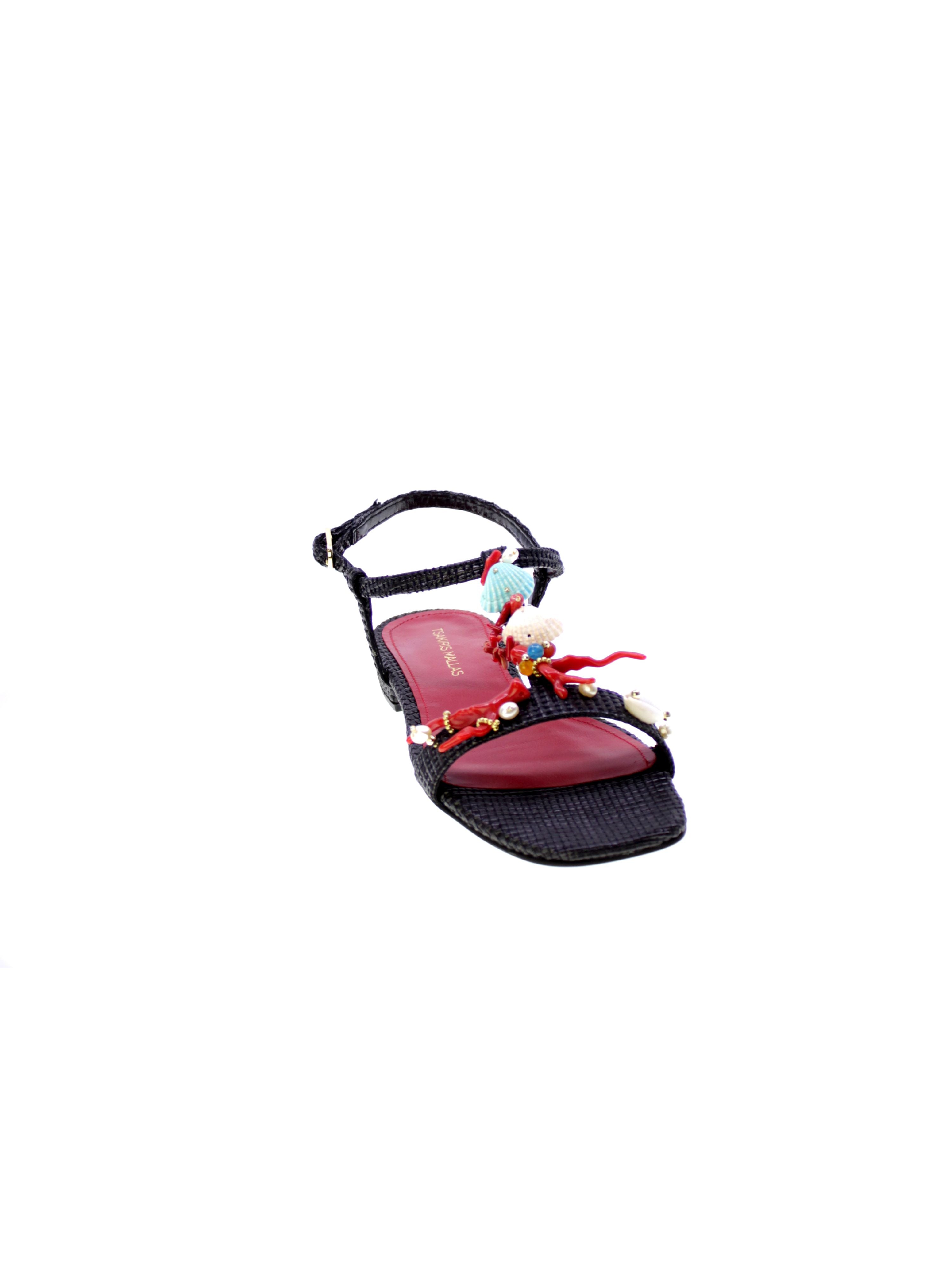 Tsakiris mallas Sandalo Basso Corallo Donna Nero Jane-642