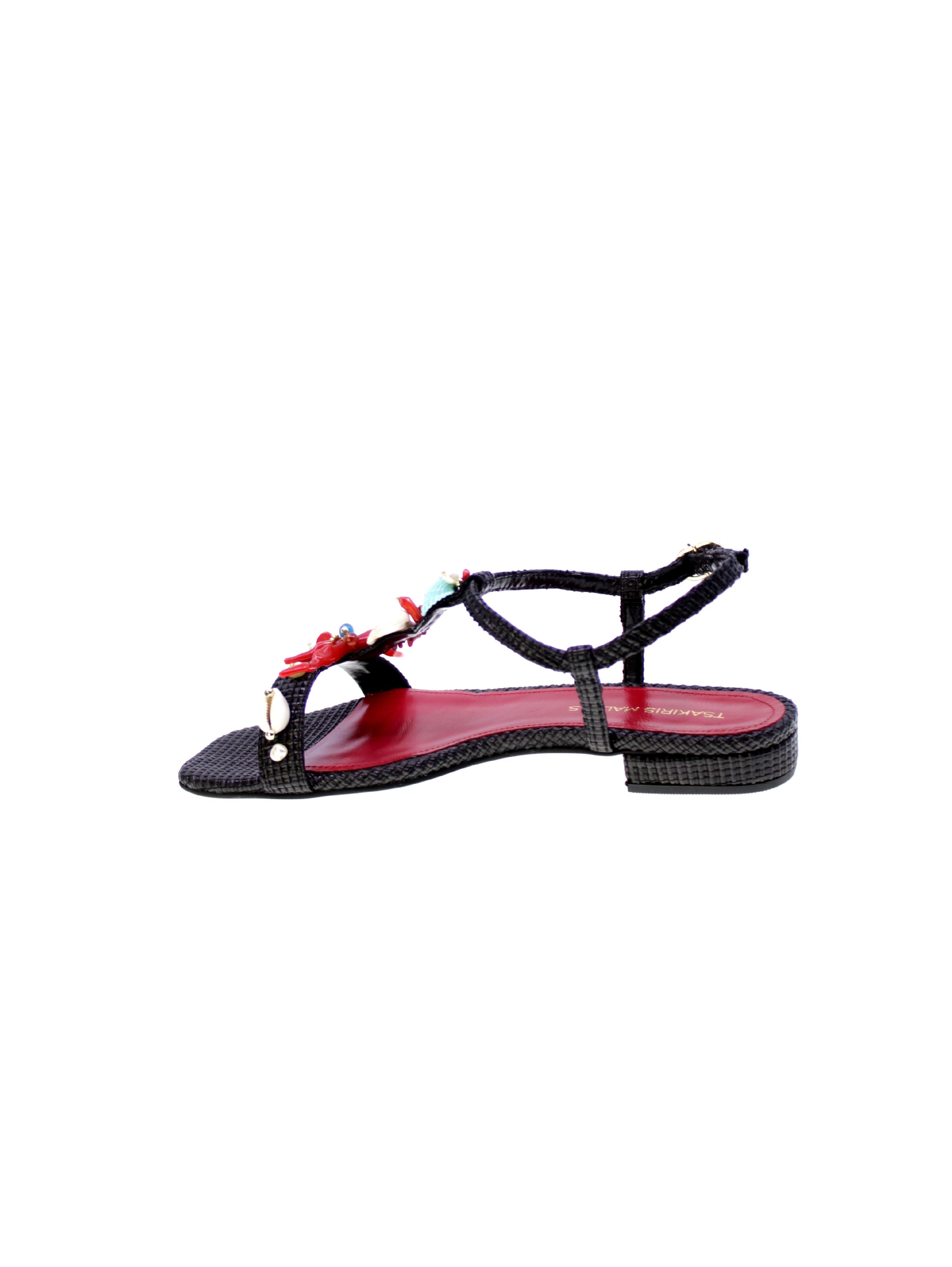 Tsakiris mallas Sandalo Basso Corallo Donna Nero Jane-642