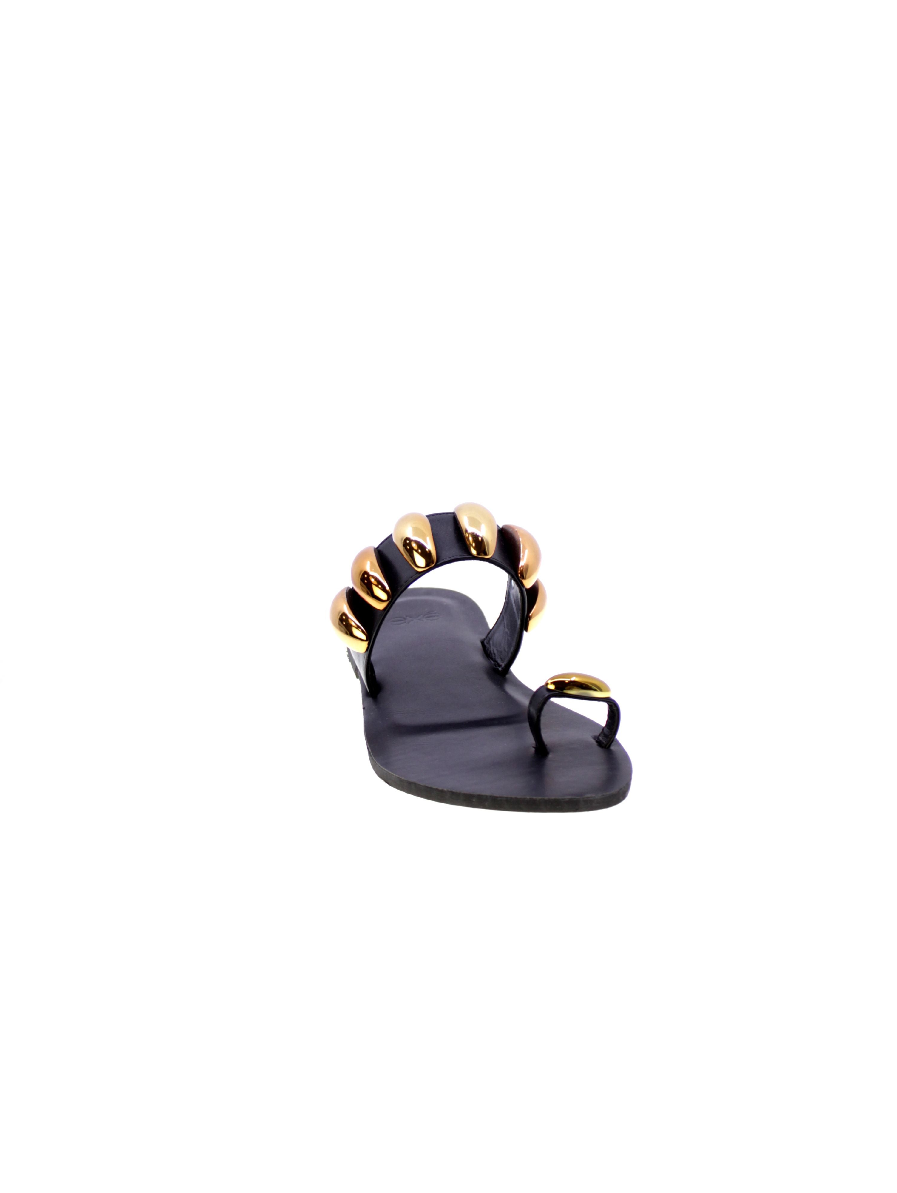 Exe Sandalo Basso Monodito Donna Nero Nss01