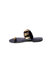 Exe Sandalo Basso Monodito Donna Nero Nss01