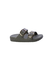 Skechers Sandalo Mules Doppia Fascia Donna Oliva 111592olv Arch Fit Gold Star