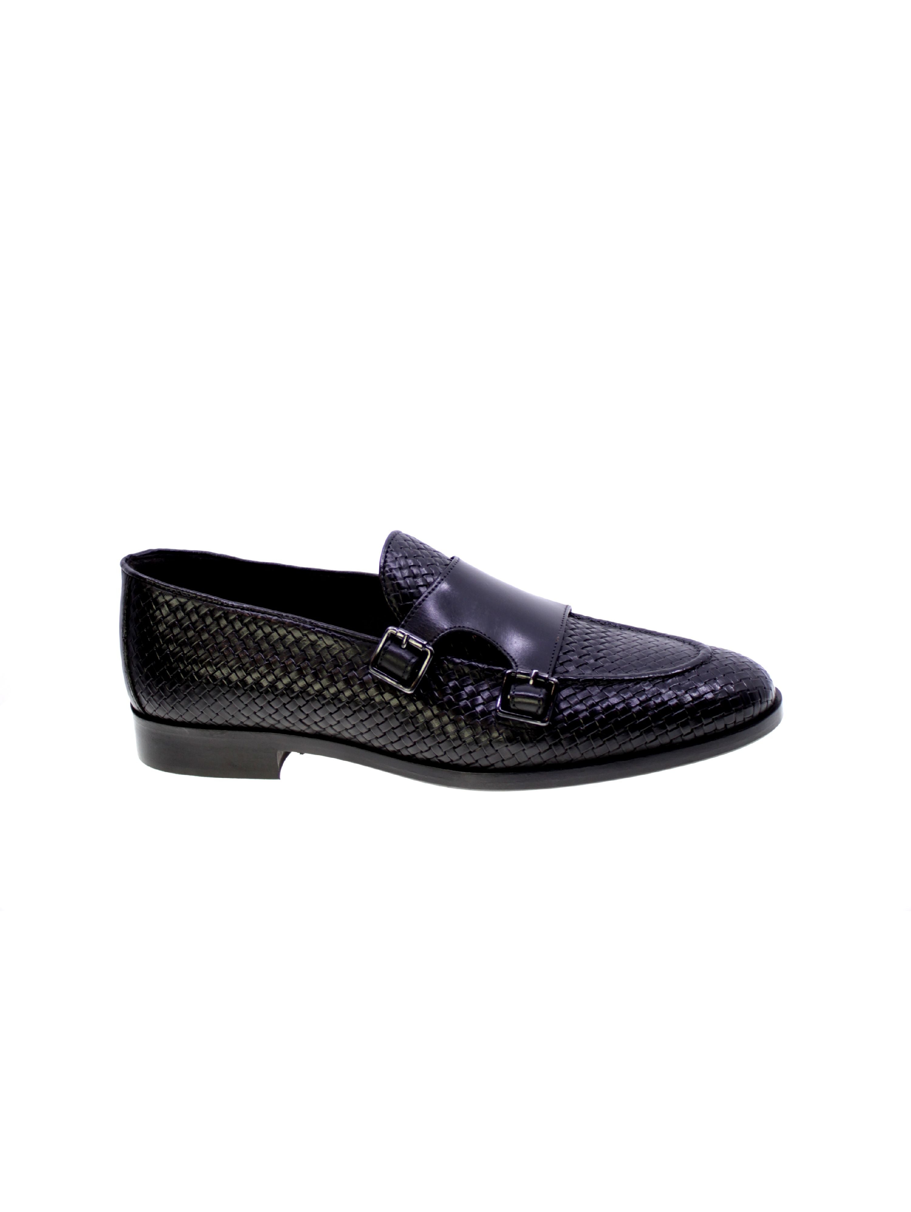 Exton Mocassino Doppia Fibbia Uomo Nero 1834