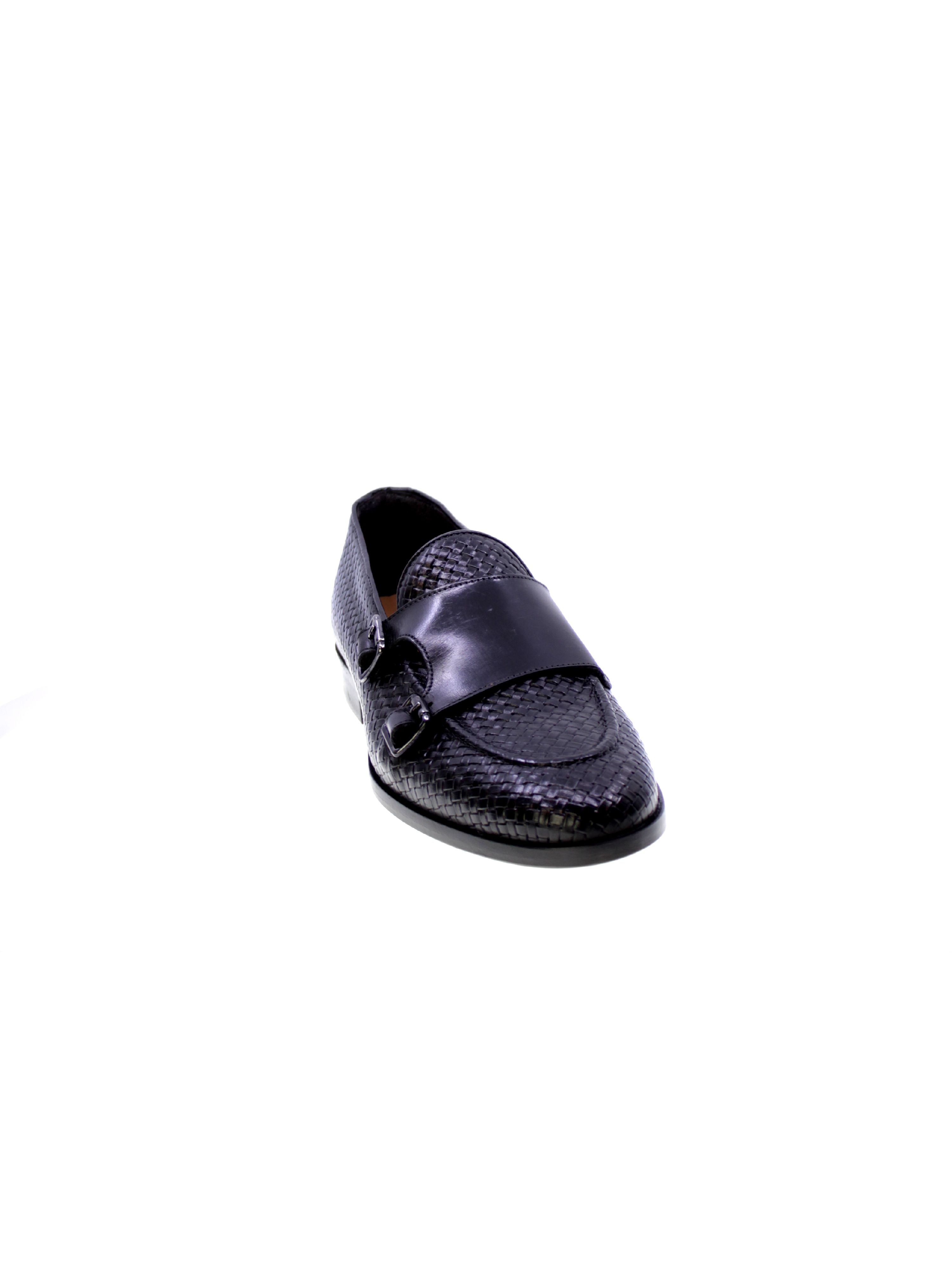 Exton Mocassino Doppia Fibbia Uomo Nero 1834
