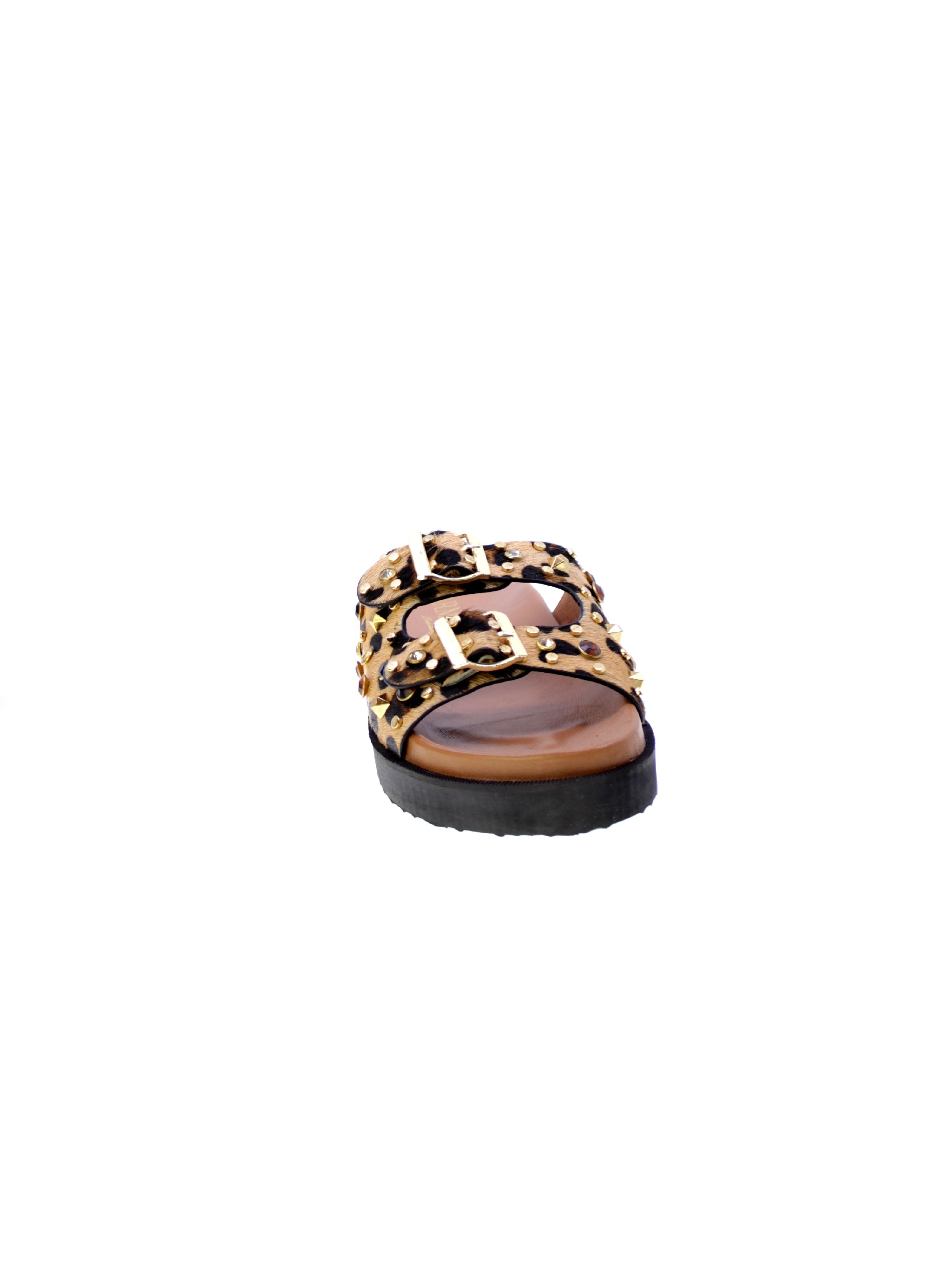 Carmela Sandalo Mules Doppia Fascia Donna Leopardato 162401