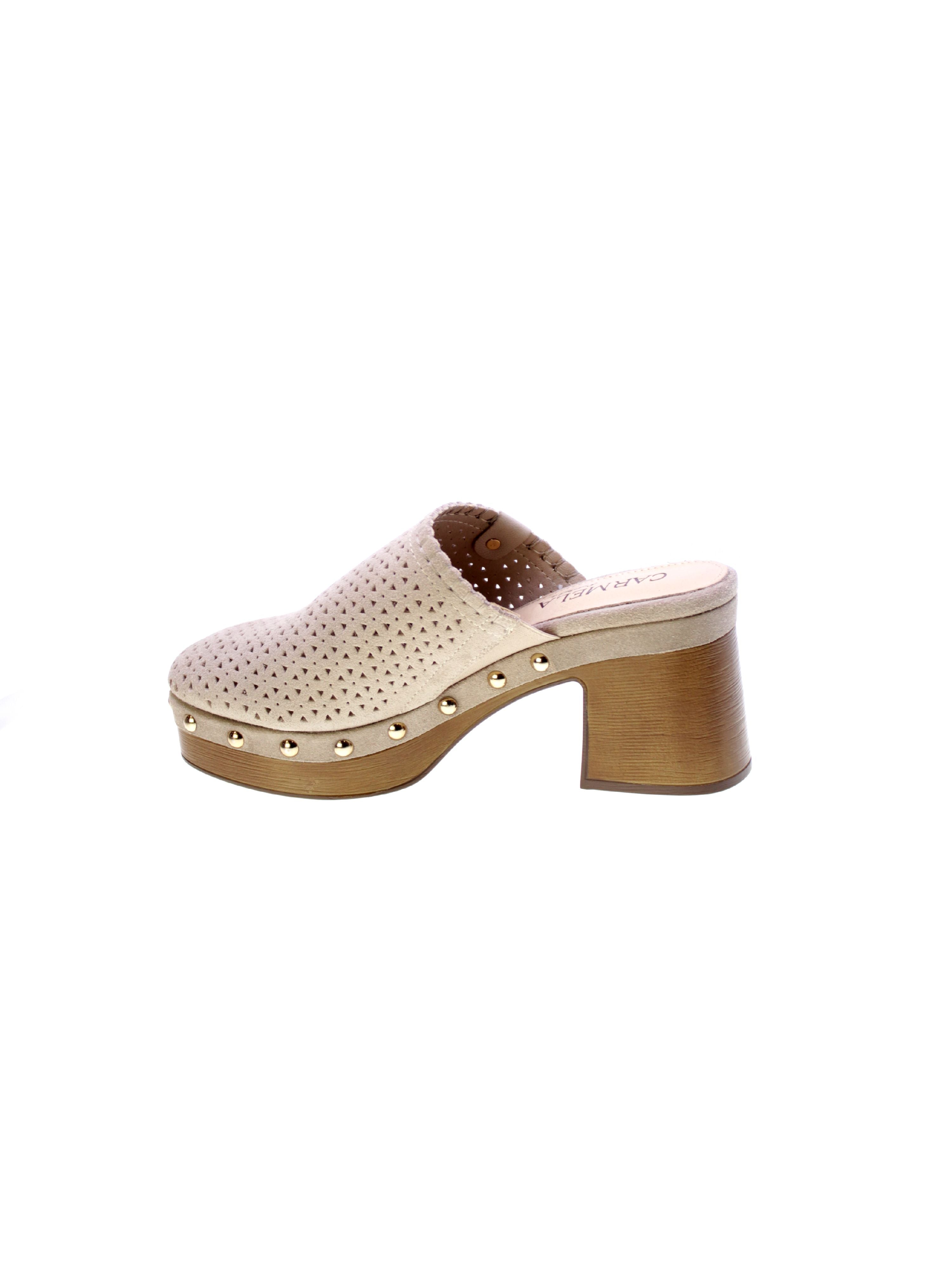 Carmela Sandalo Sabot Camoscio Donna Beige 162220