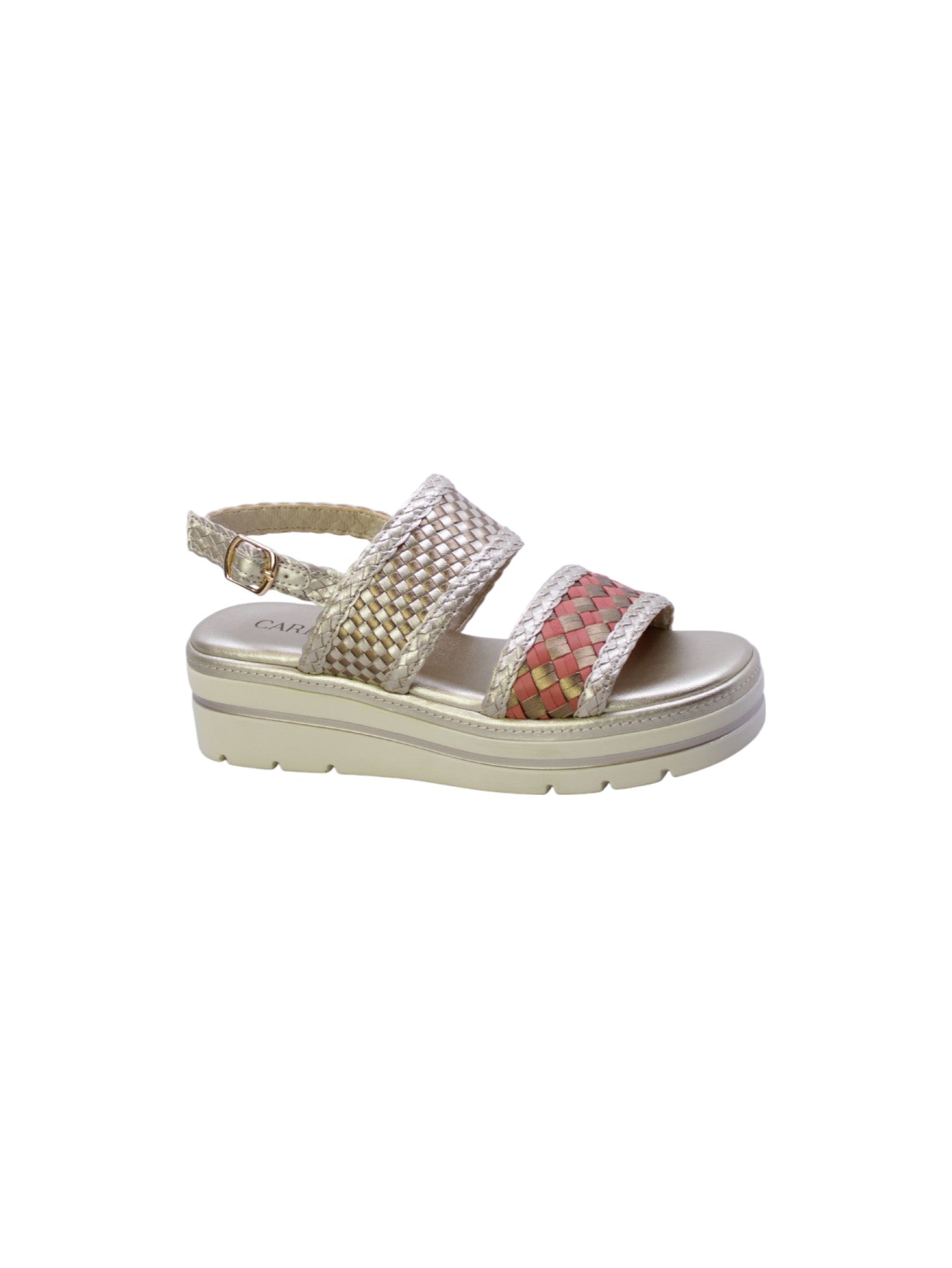 Carmela Sandalo Doppia Fascia Donna Oro 162255