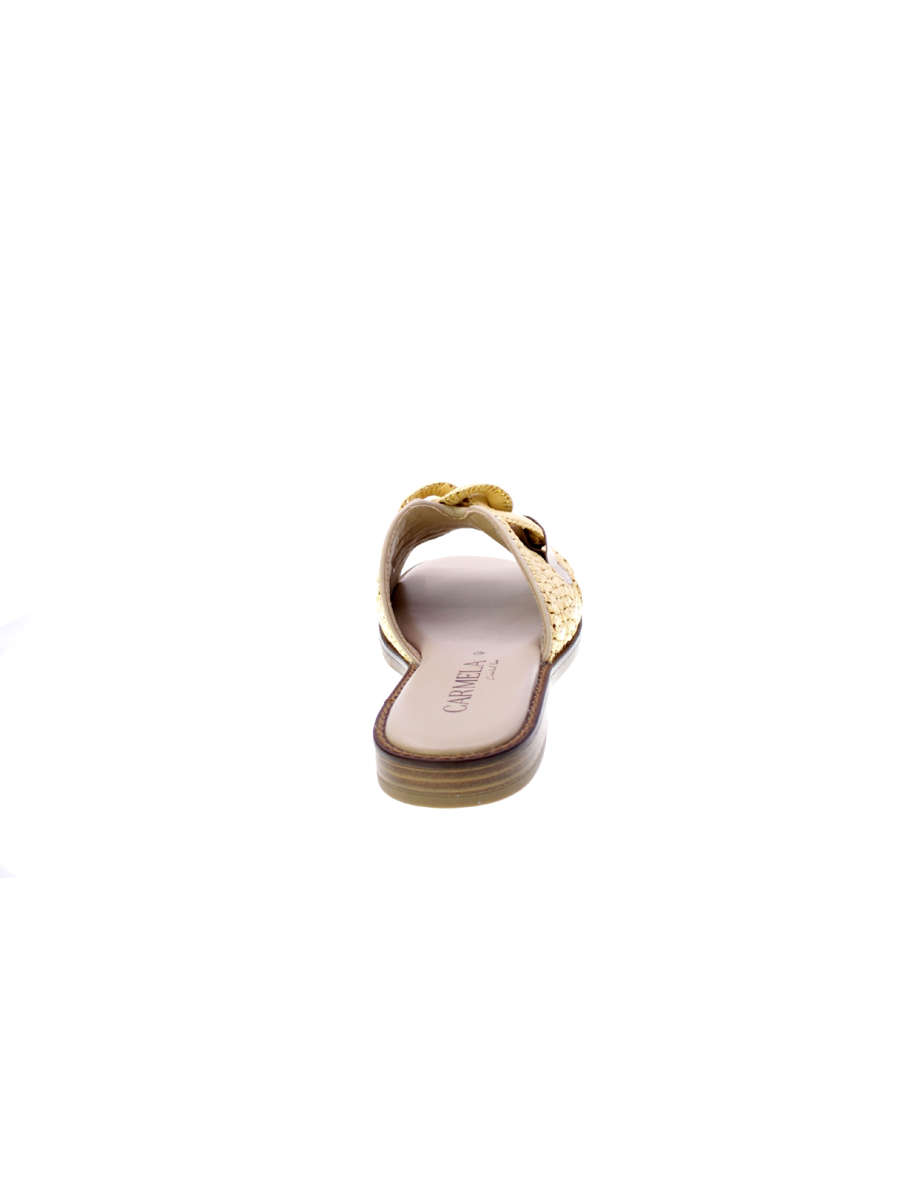 Carmela Sandalo Basso Mules Rafia Donna Beige 162370