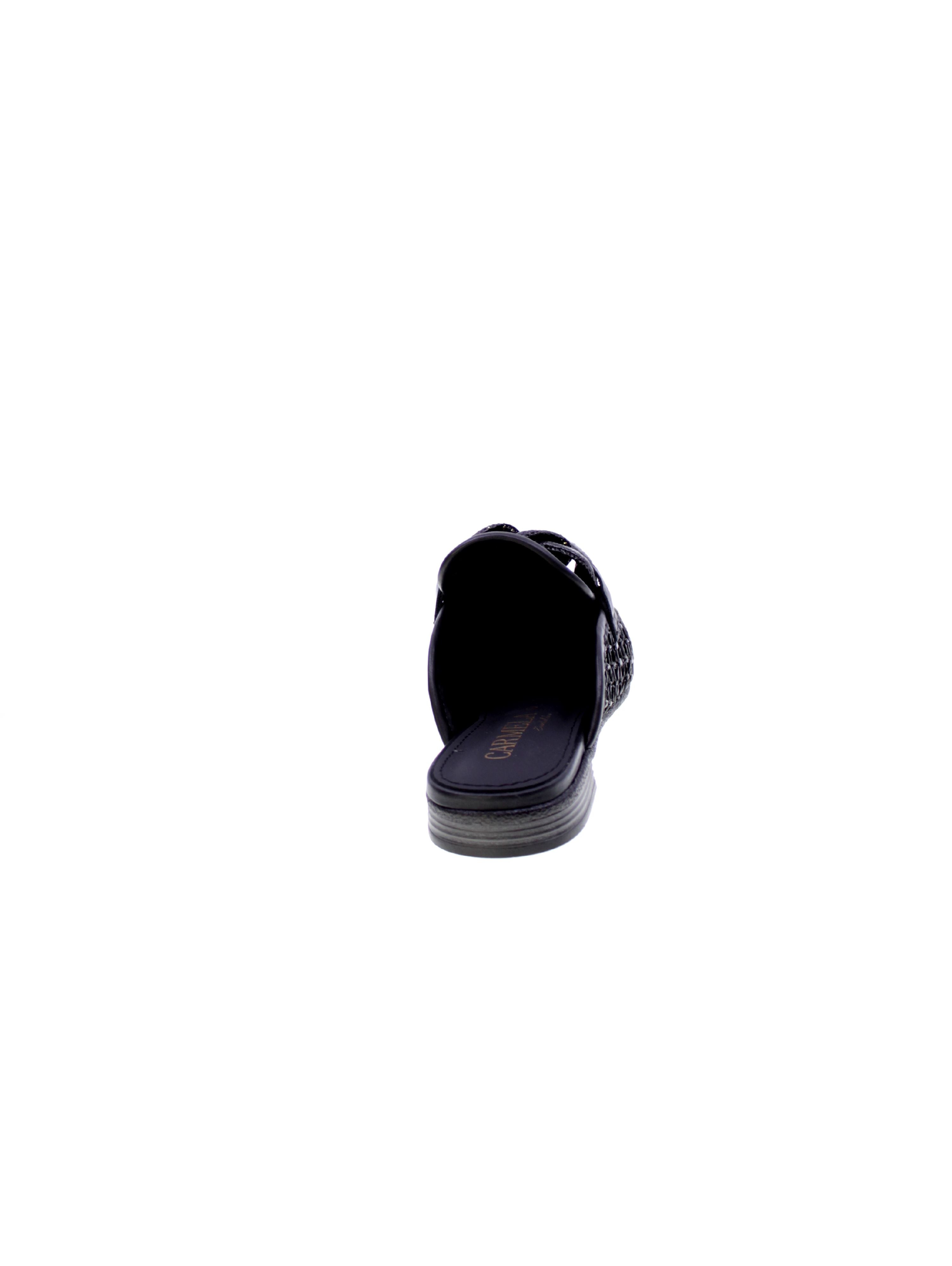 Carmela Sandalo Basso Sabot Rafia Donna Nero 162311