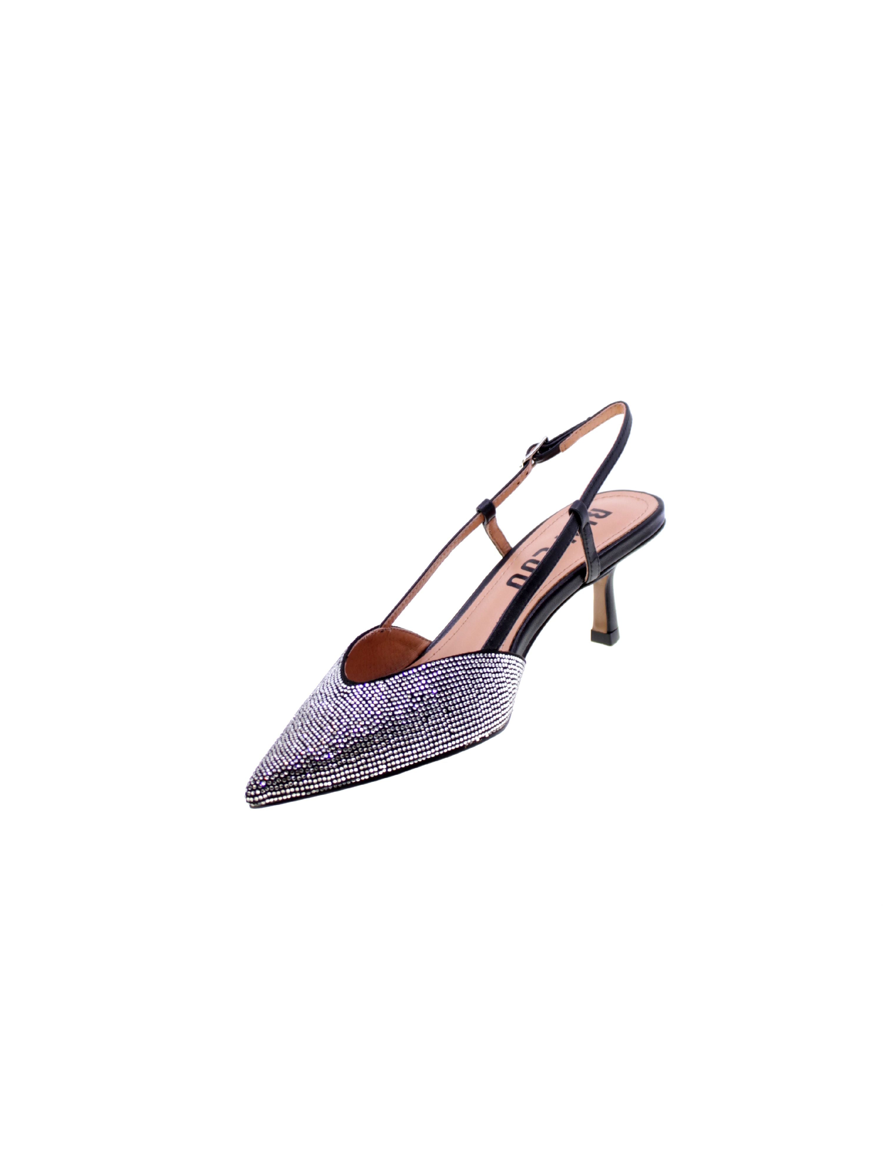 Bibi lou Decollete Strass Tallone Aperto Donna Nero 635z10vk