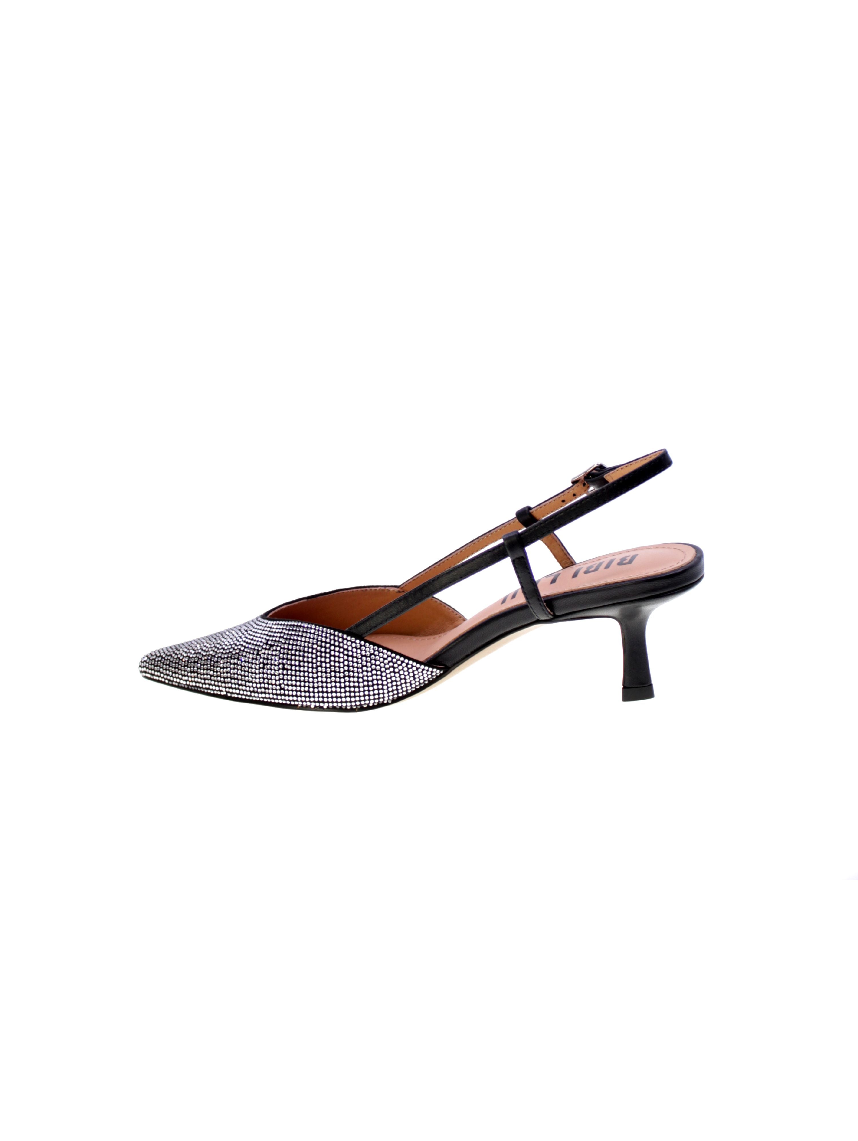 Bibi lou Decollete Strass Tallone Aperto Donna Nero 635z10vk