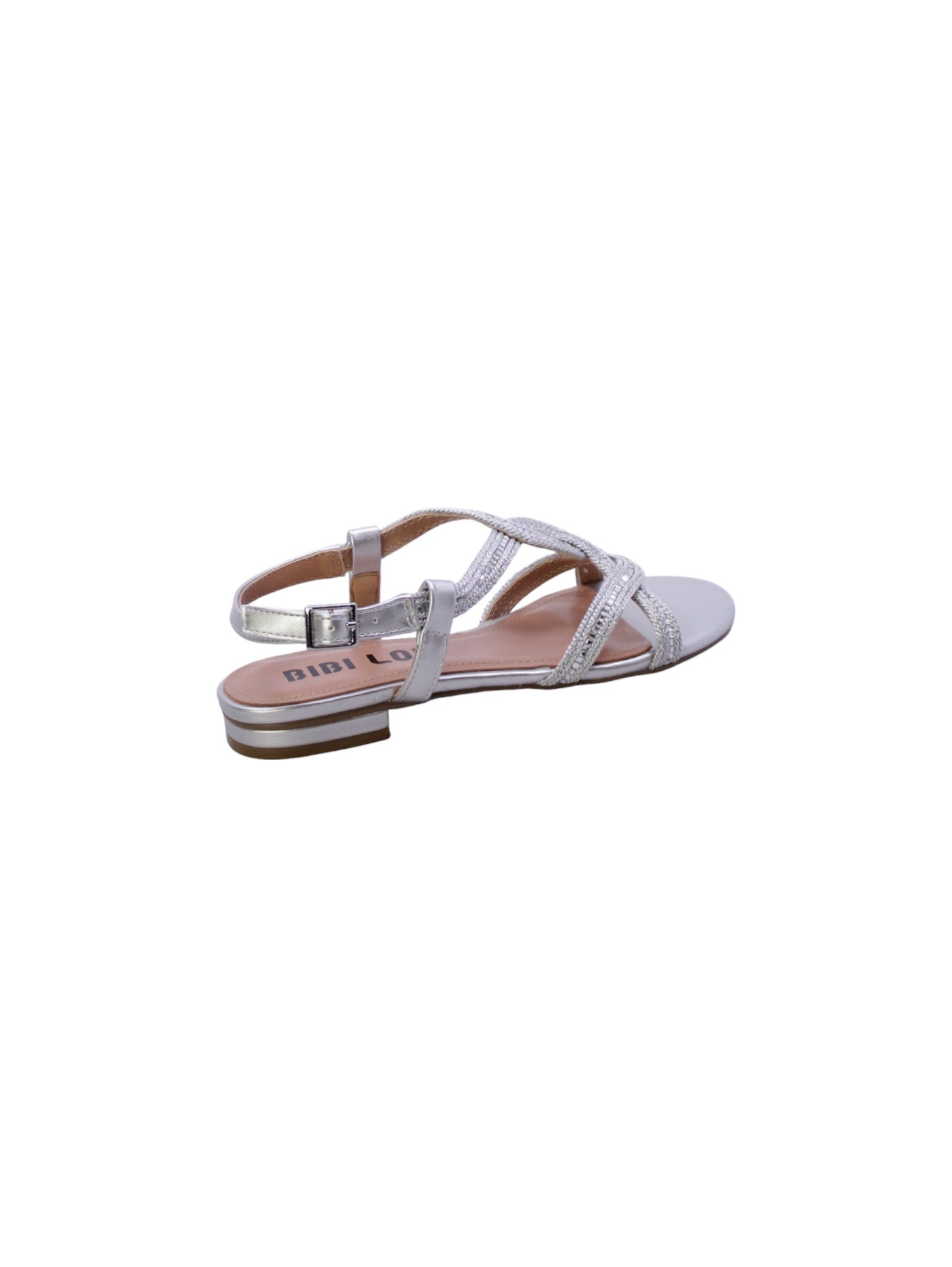 Bibi lou Sandalo Basso Strass Donna Argento 820z94hg