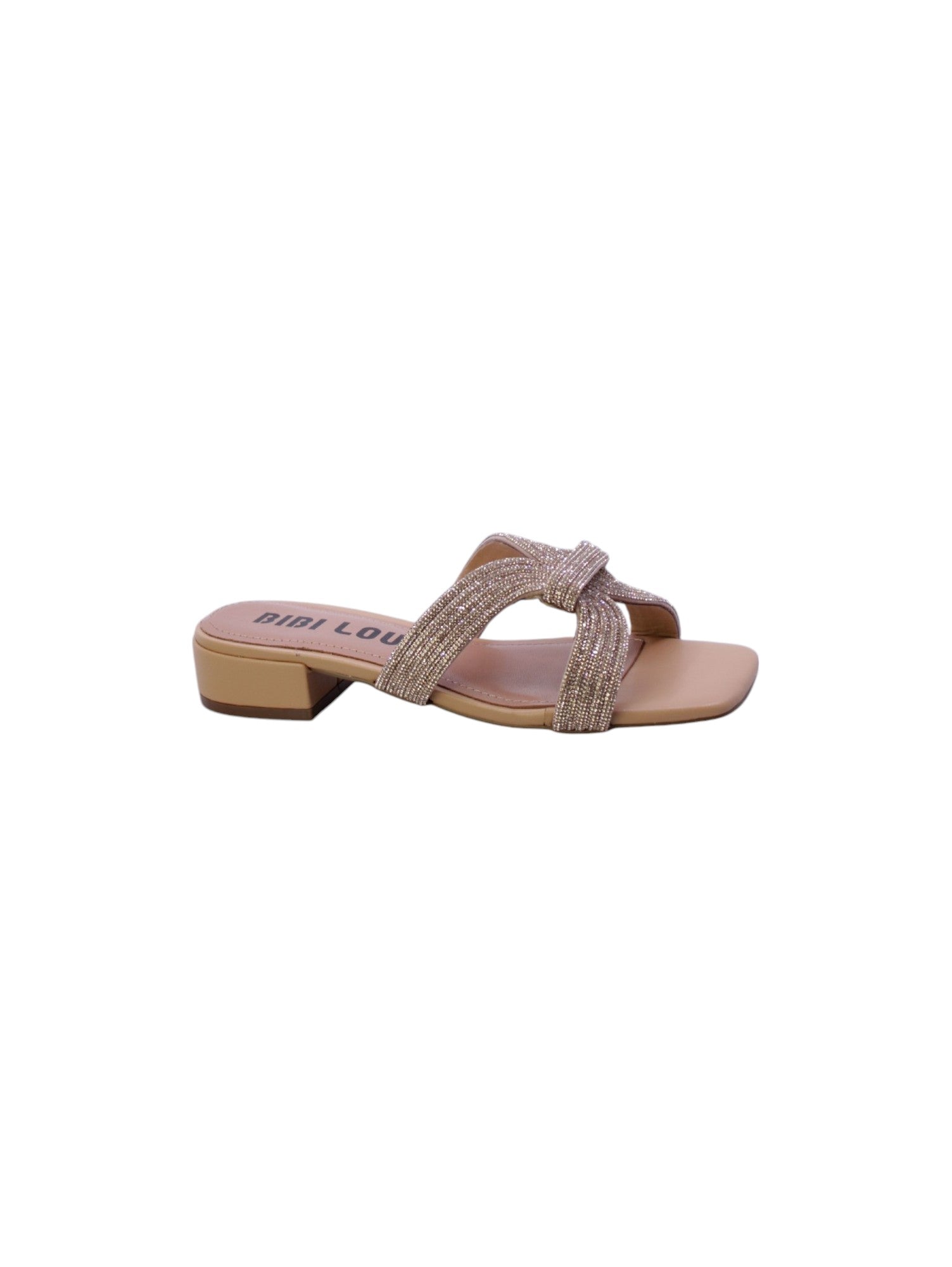 Bibi lou Sandalo Basso Muless Strass Donna Nudo 842z00hg