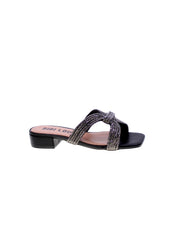 Bibi lou Sandalo Basso Mules Strass Donna Nero 842z00hg