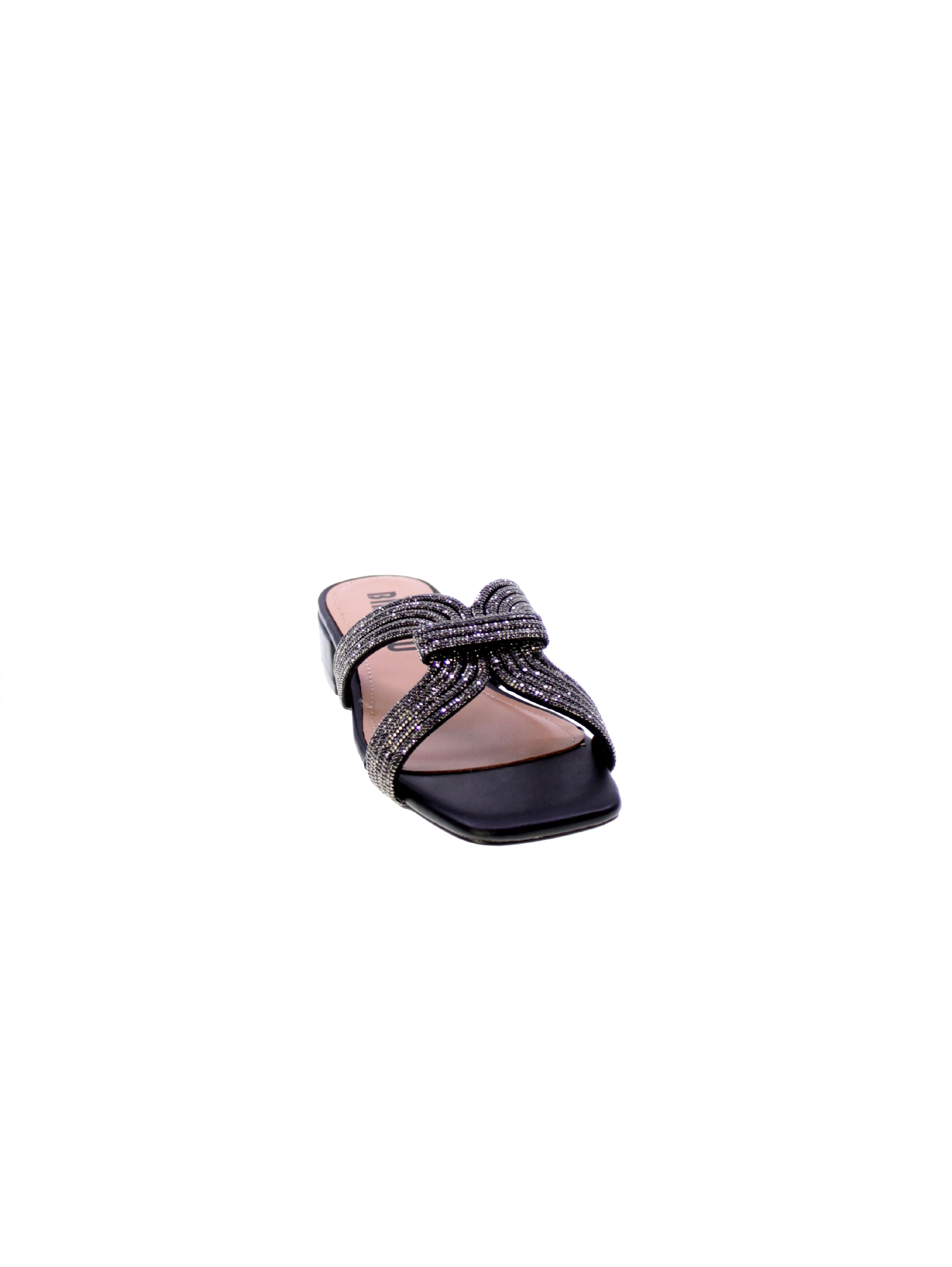 Bibi lou Sandalo Basso Mules Strass Donna Nero 842z00hg
