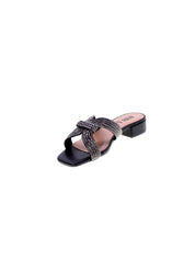 Bibi lou Sandalo Basso Mules Strass Donna Nero 842z00hg