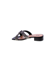Bibi lou Sandalo Basso Mules Strass Donna Nero 842z00hg