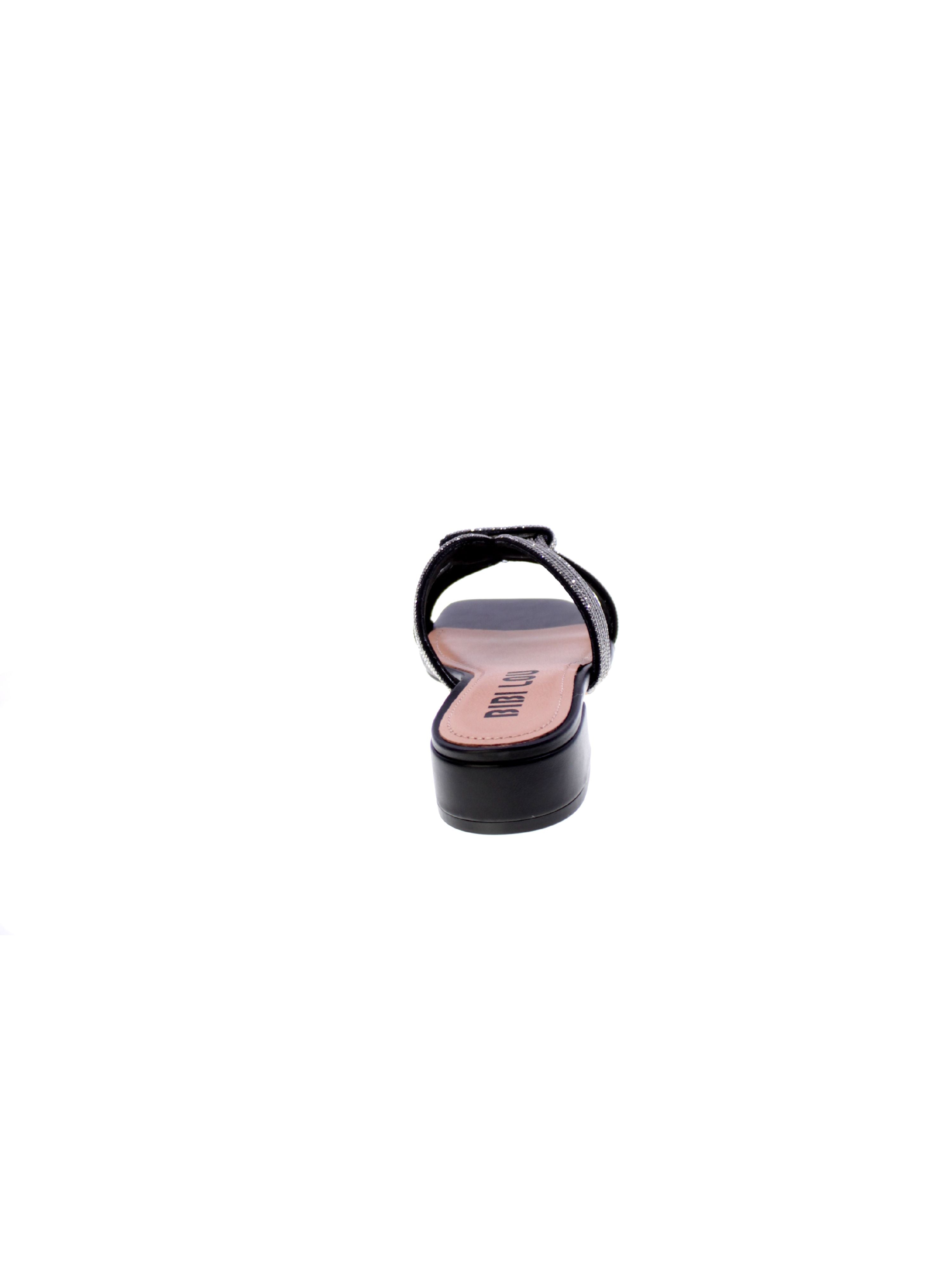 Bibi lou Sandalo Basso Mules Strass Donna Nero 842z00hg