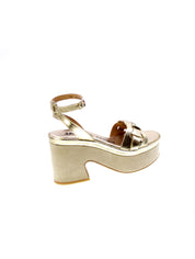 Janet & janet Sandalo Treccia Plateau Donna Oro J-152