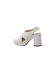 Janet & janet Sandalo Incrociato Plateau Donna Bianco J-290