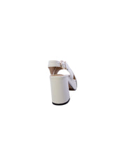 Janet & janet Sandalo Incrociato Plateau Donna Bianco J-290