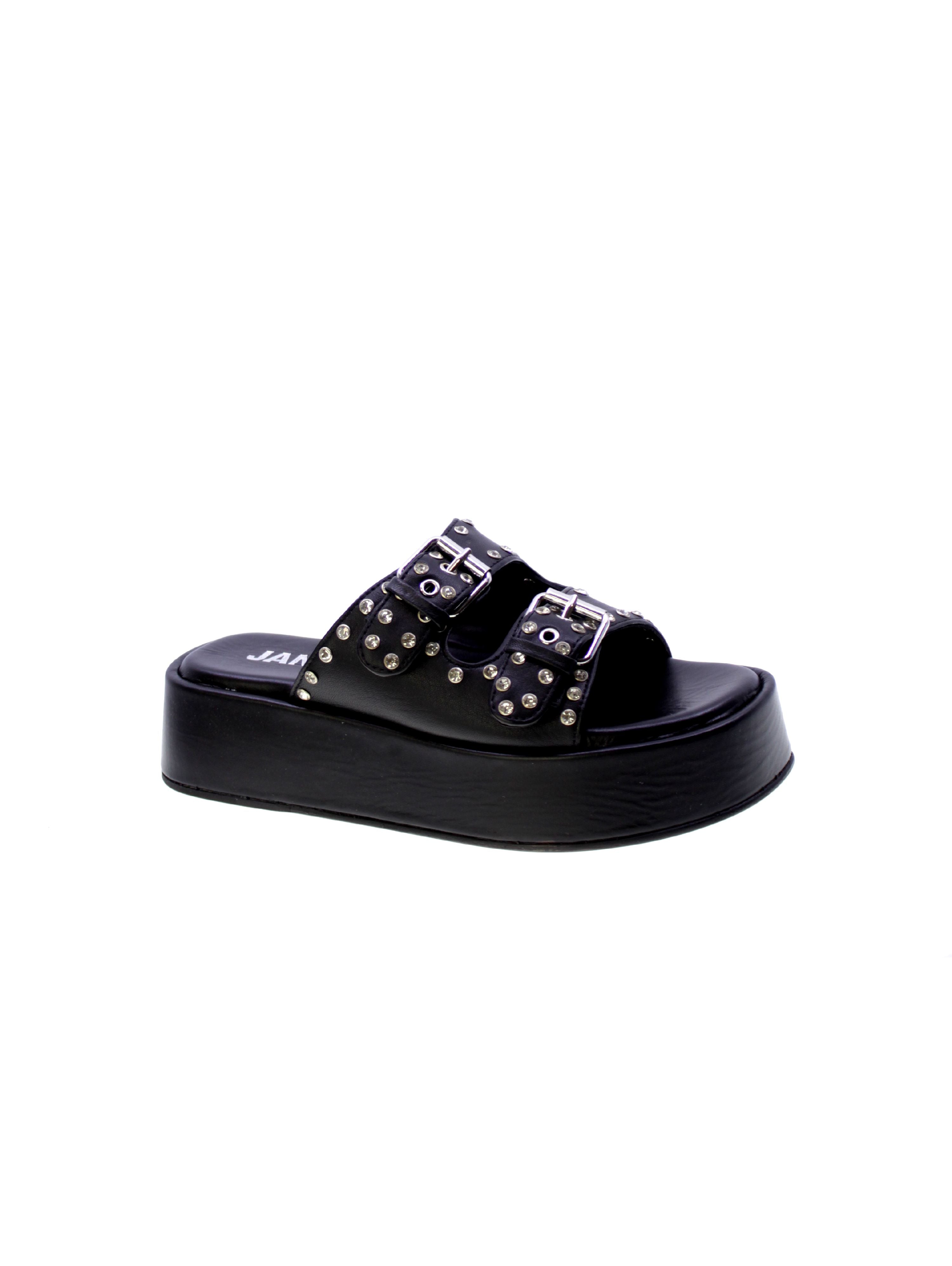 Janet & janet Sandalo Mules Borchie Donna Nero J-122