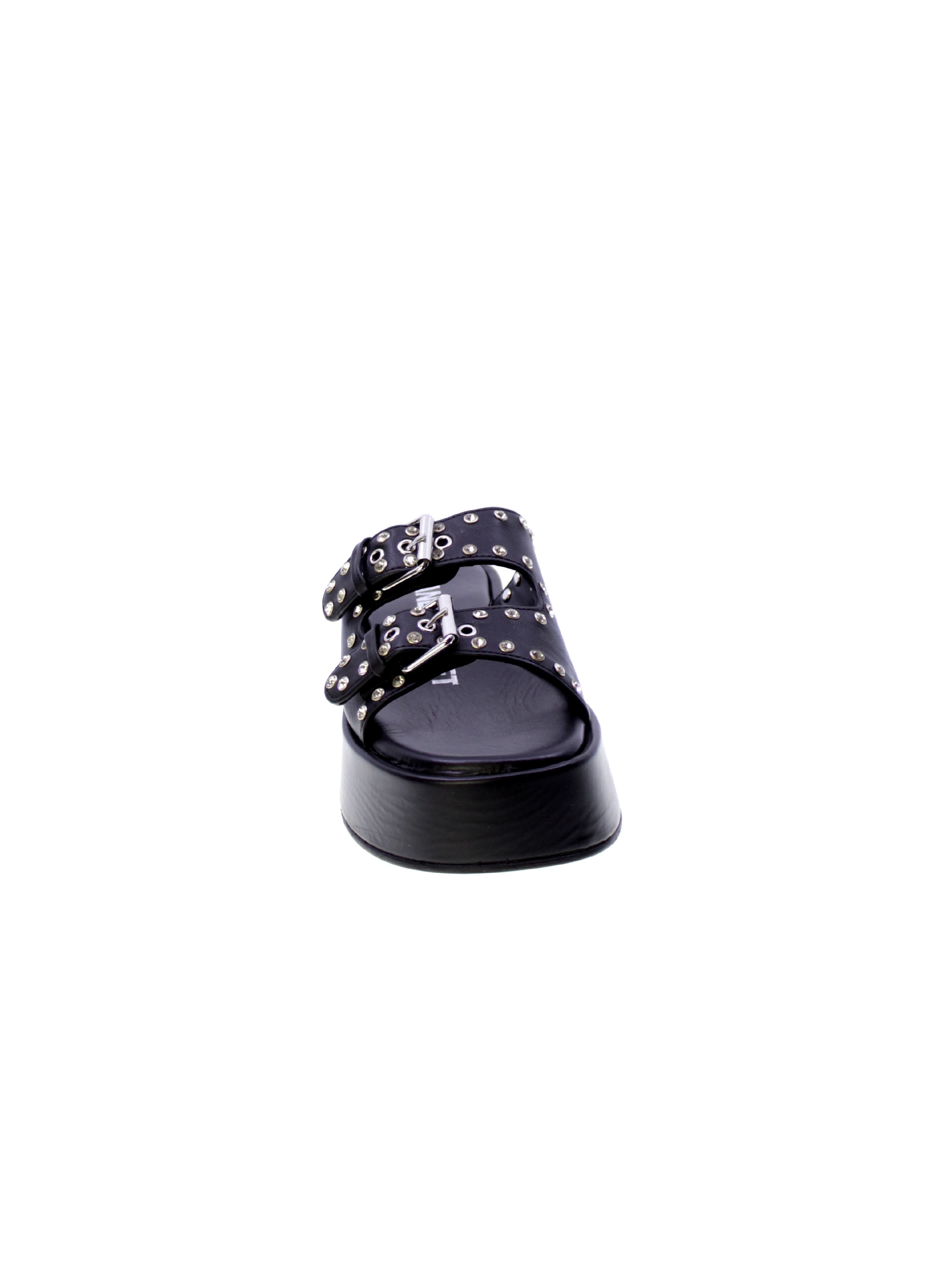 Janet & janet Sandalo Mules Borchie Donna Nero J-122