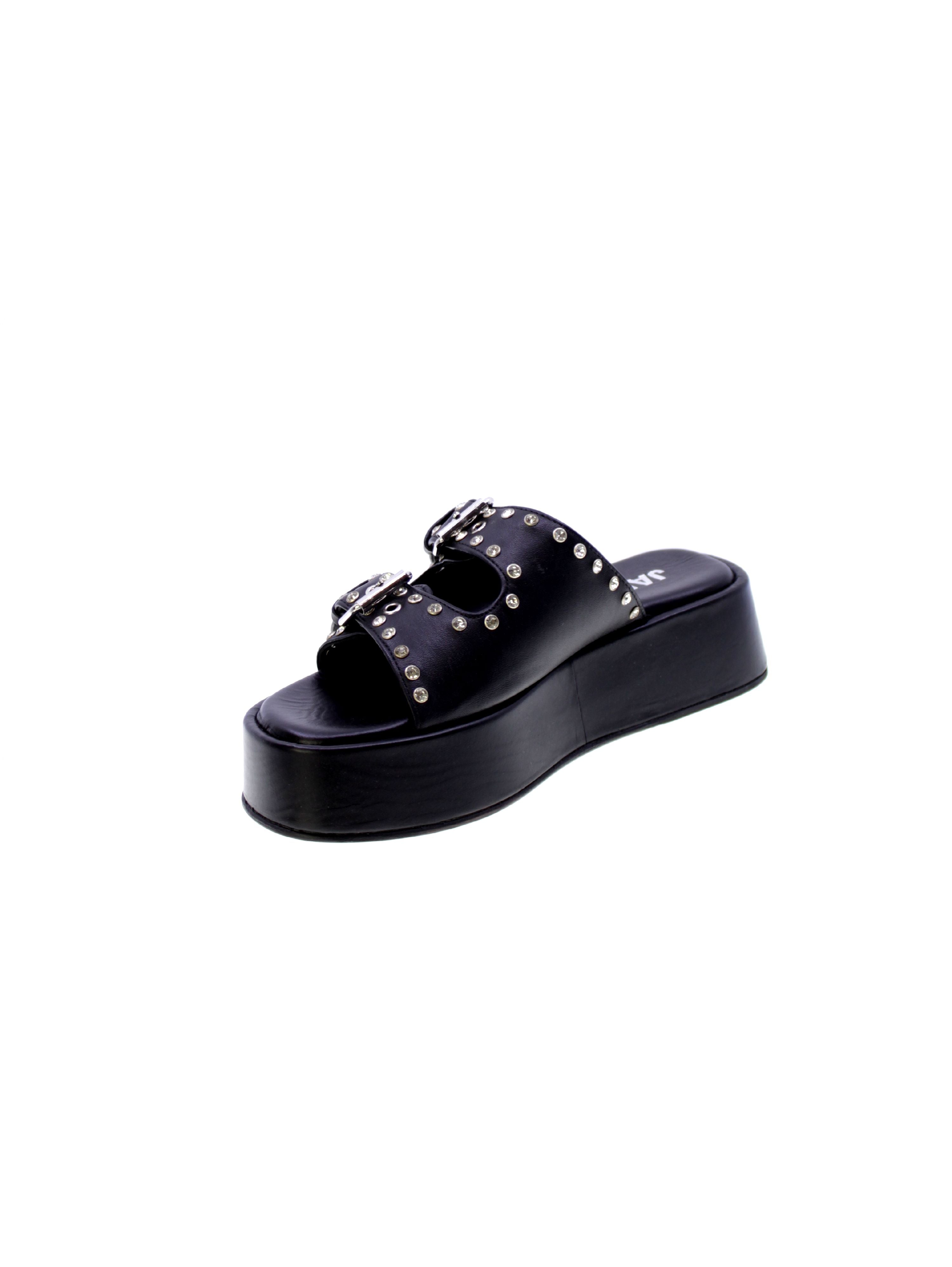 Janet & janet Sandalo Mules Borchie Donna Nero J-122