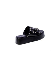 Janet & janet Sandalo Mules Borchie Donna Nero J-122