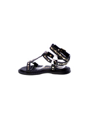 Janet & janet Sandalo Basso Borchie Donna Nero J-143