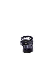 Janet & janet Sandalo Basso Strass Borchie Donna Nero J-142