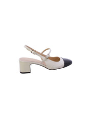 Nacree Decollete Tallone Aperto Donna Avorio/Nero 5710005